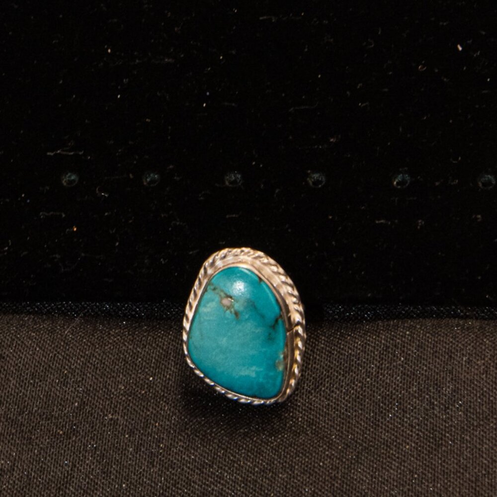 Turquoise and Silver Women's Ring